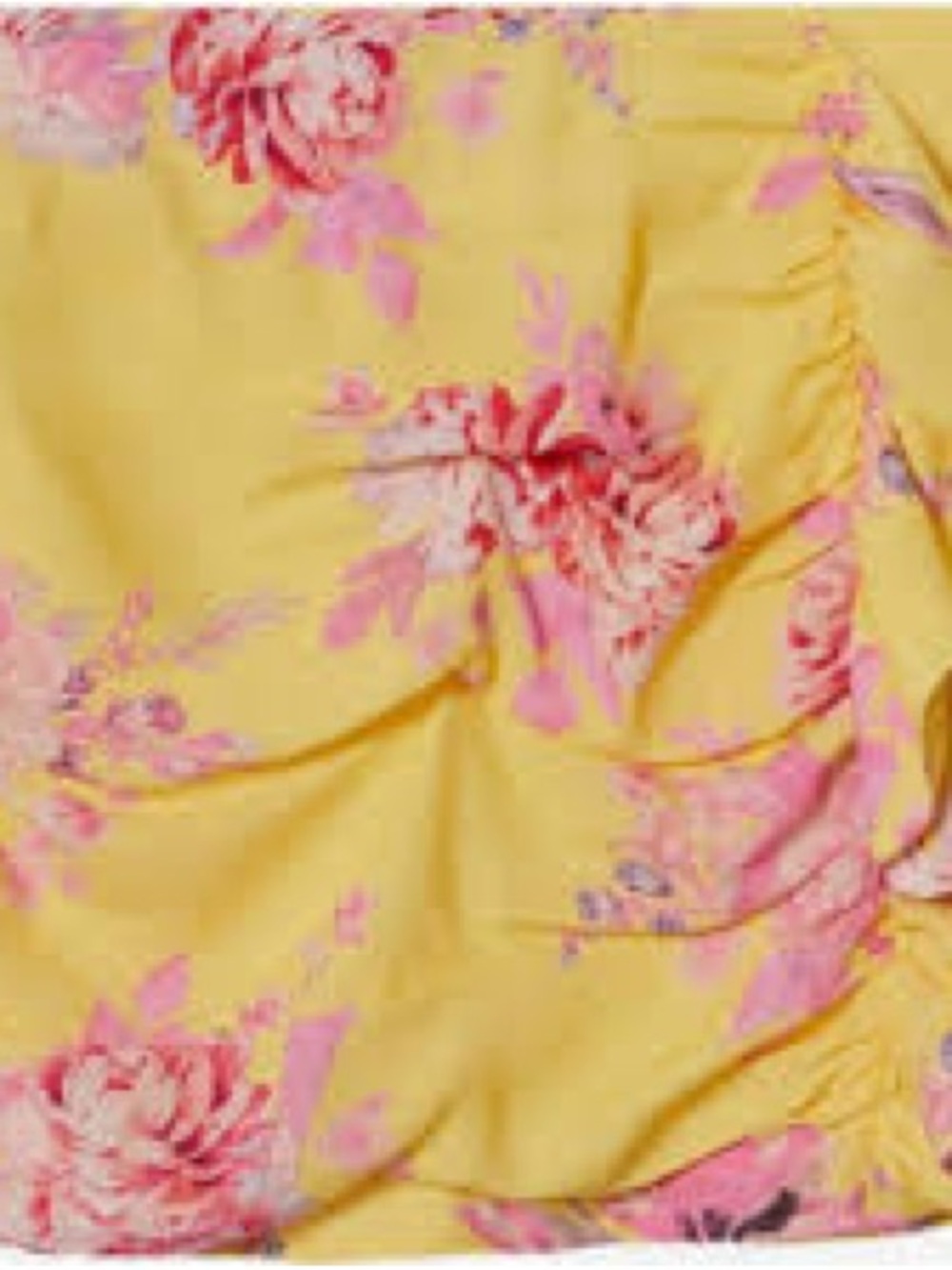 Mango MNG Skirt Romance Yellow Floral Ruffle Frill Mini Flirty Feminine Romantic - Picture 3 of 10